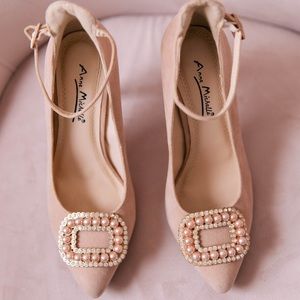 Blush Embellished High Heels